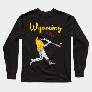 Wyoming USA Baseball | America's Sports Cities Long Sleeve T-Shirt